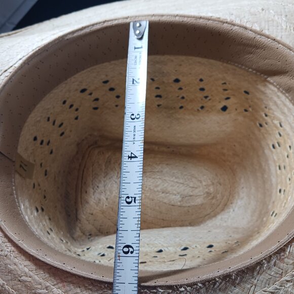 Vintage Western Straw Cowboy Hat 7 1/4 - Picture 7 of 9